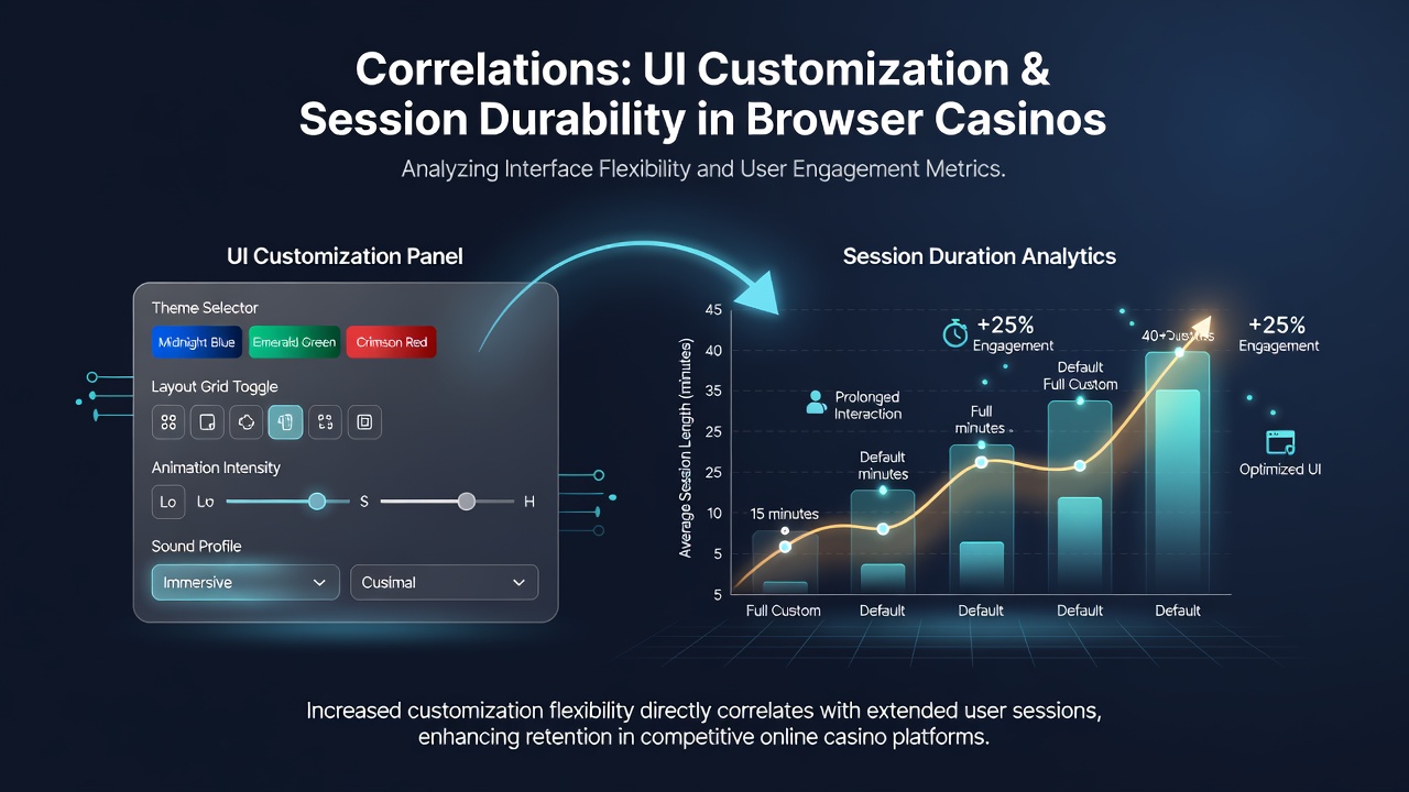 Browser interface showing customizable casino game settings including layout options and theme selectors