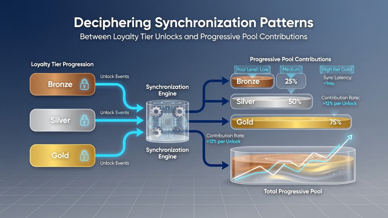 Data visualization of loyalty tier unlock events correlated with progressive pool growth rates over time