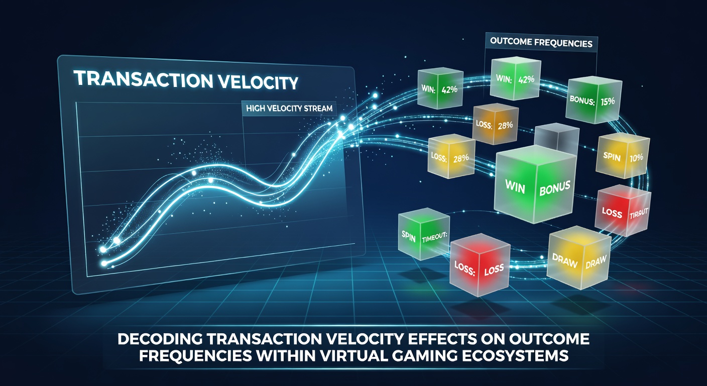 Virtual gaming interface showing transaction speed metrics and outcome frequency charts in an online casino environment