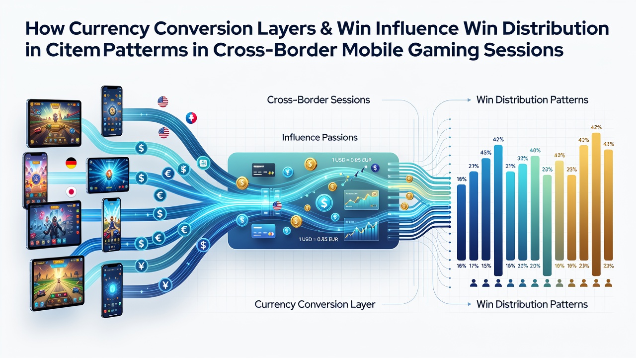 Illustration of layered currency conversion processes during cross-border mobile gaming deposits and withdrawals