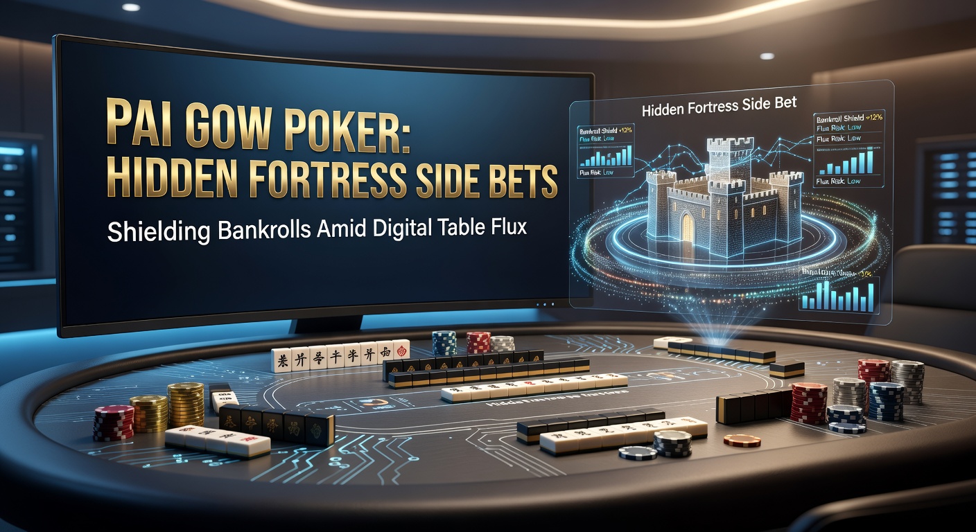 Vibrant digital Pai Gow Poker table displaying side bet options amid online gameplay, highlighting chips and paytables