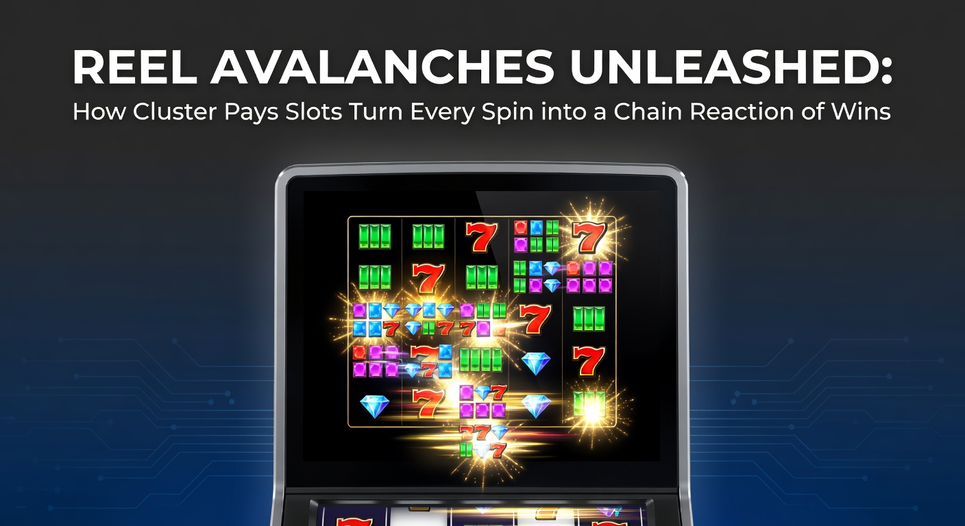 Close-up of a massive cluster pays win with multipliers exploding and new symbols cascading into place on a dynamic slot grid