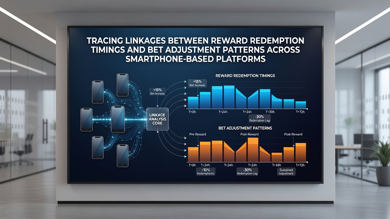 Analytics dashboard overlay on a mobile poker table illustrating reward timing metrics and bet size trends